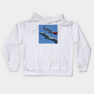 P-51D Mustang and A-10 in USAF Heritage Flight Kids Hoodie